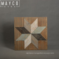 Mayco Wholesale Retro Luxury Wooden Mosaic Flower Pattern Crafts Painting Home Wall Decoration